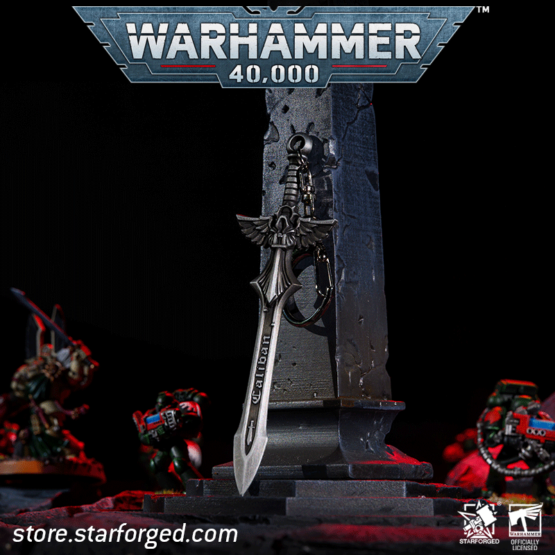 Starforged Warhammer 40K Dark Angels Sword of Caliban  2023 New Men's Keychain Christmas Gift Boyfriend